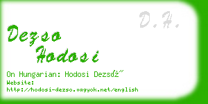 dezso hodosi business card